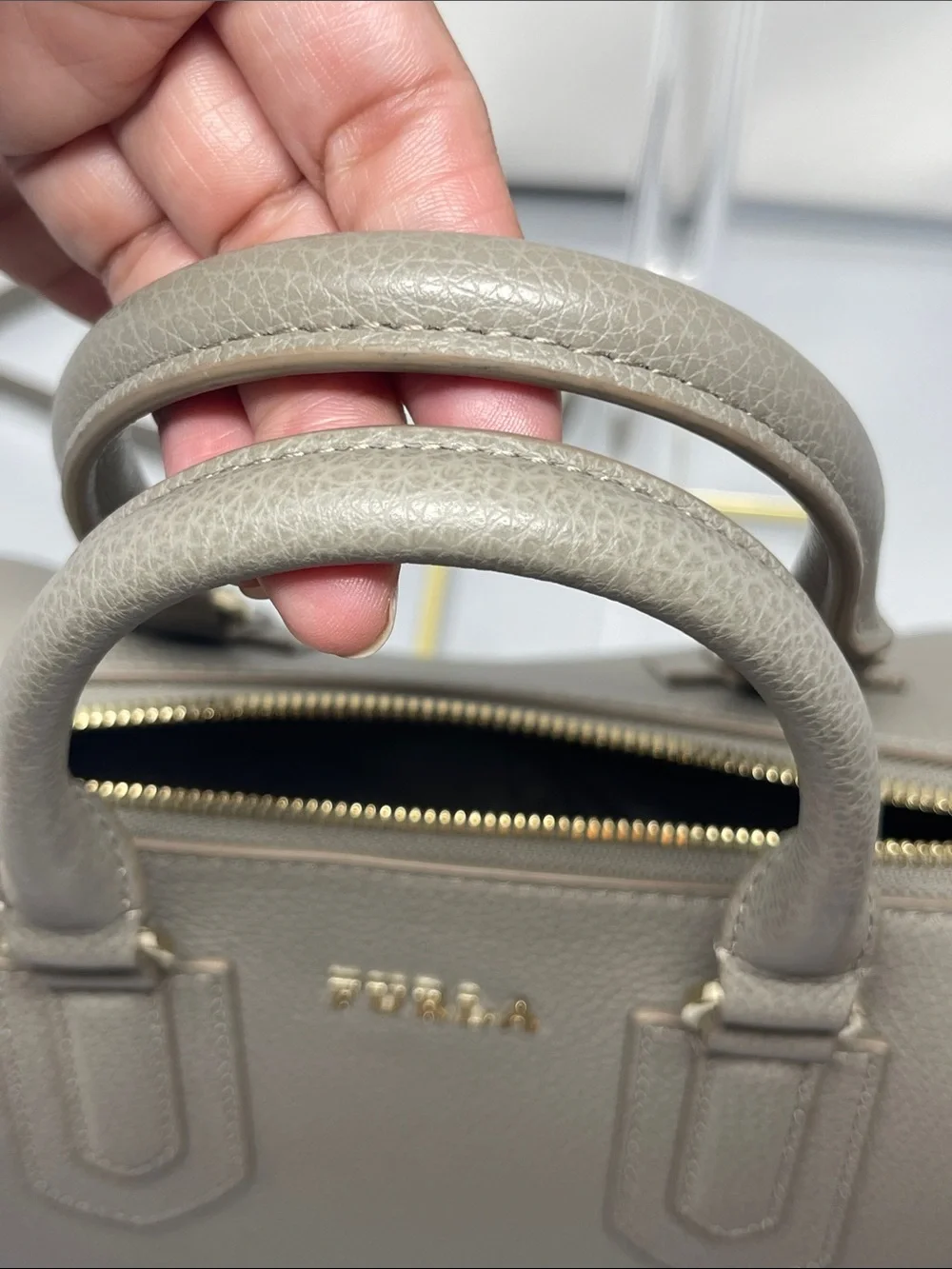Furla satchel pebbled
